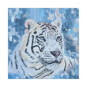 White Tiger Canvas Print 12 by 12