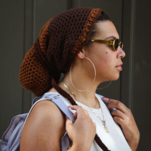 Crocheted Hair Wrap Two Toned Brown
