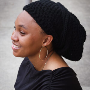 Crocheted Hair Wrap in Black