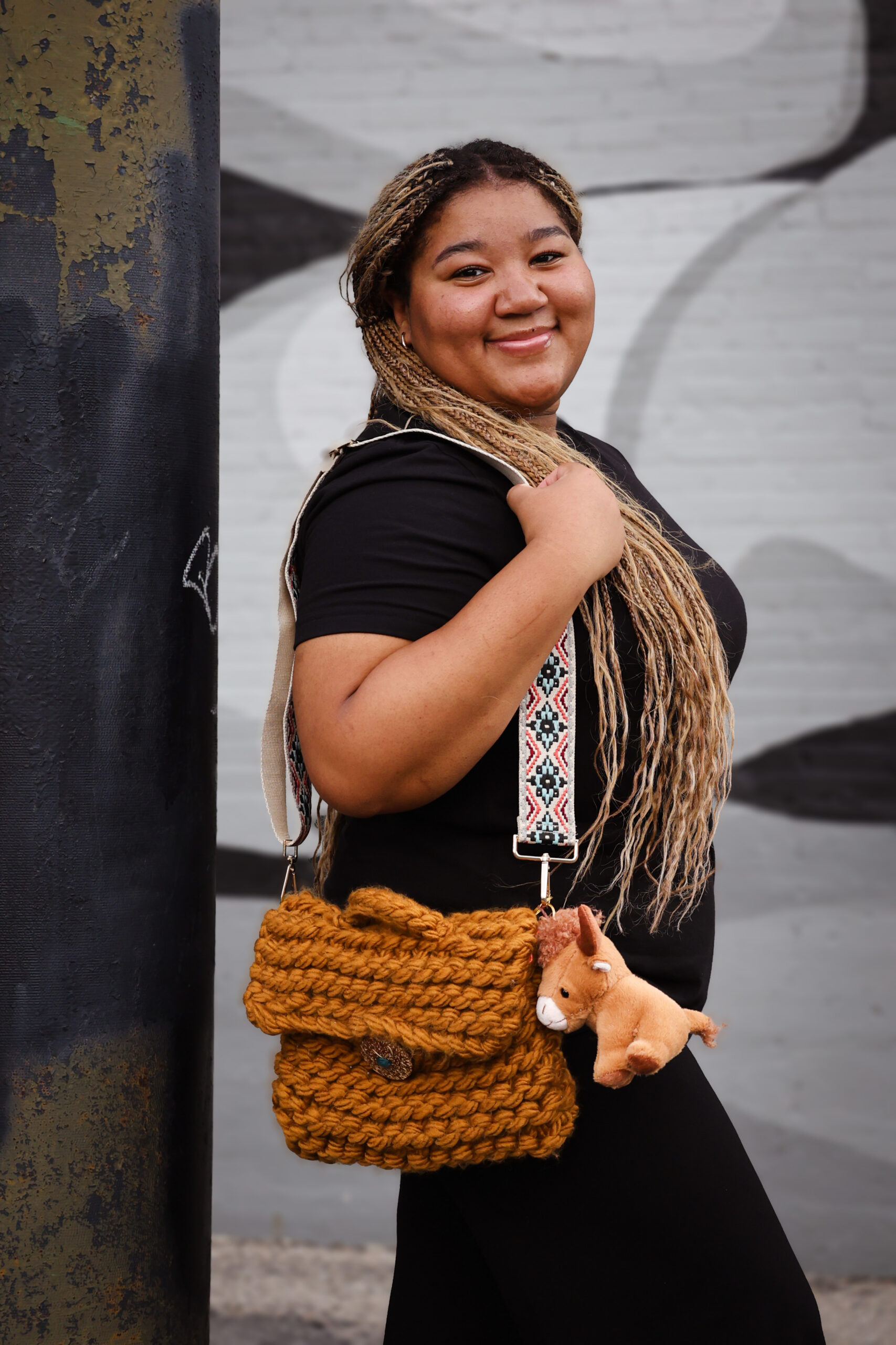 Harvesttime Large Knit Boho Crossbody - Image 2
