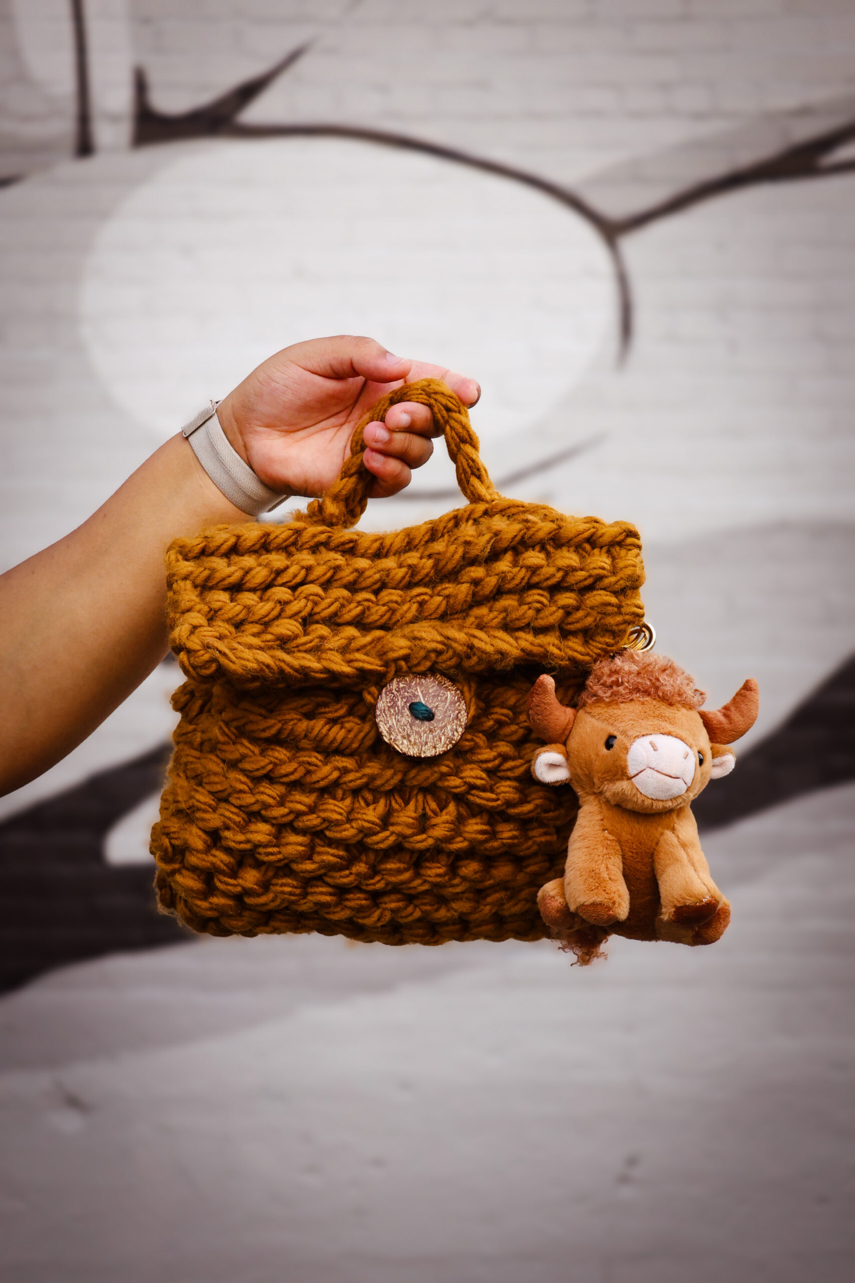 Harvesttime Large Knit Boho Crossbody