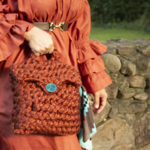 Cinnamon Spice Large Knit Boho Crossbody