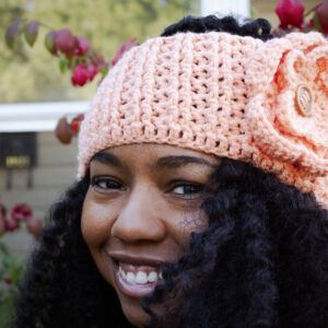 Flower Headband in Peach
